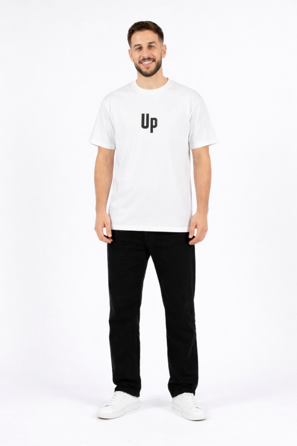 Men’s White T-Shirt – UP Print