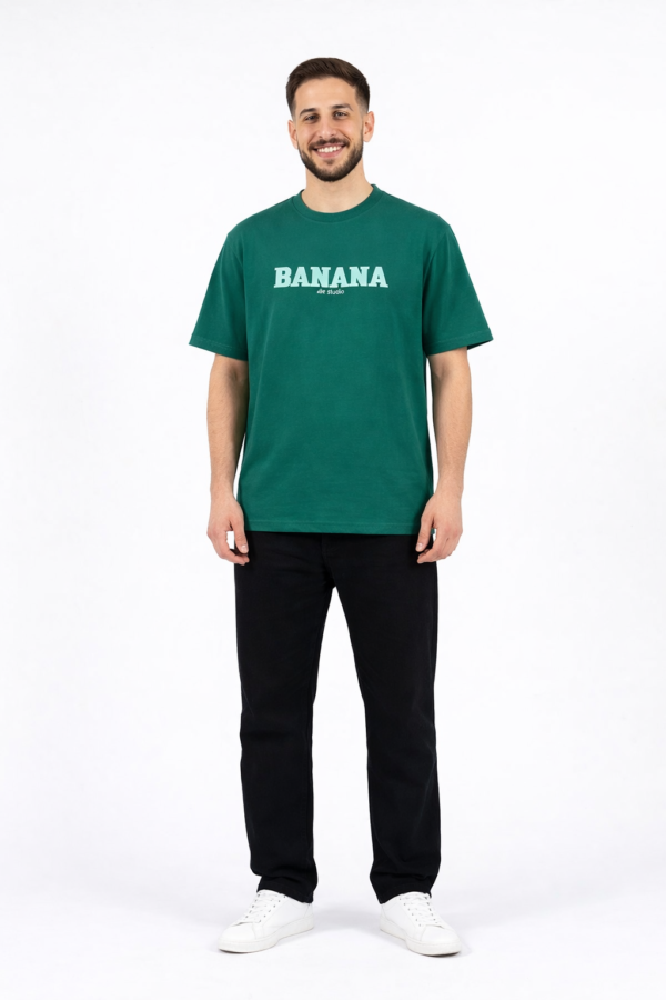 Men’s Green T-Shirt – Banana Print