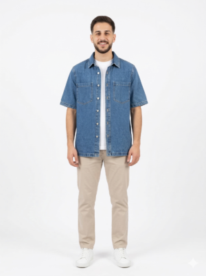 Men’s Casual Denim Shirt – Short Sleeve Men’s Casual Denim Shirt – Short Sleeve