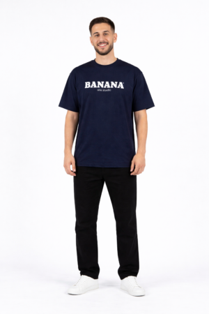 Men’s Navy Blue T-Shirt – Banana Print Men’s Navy Blue T-Shirt – Banana Print