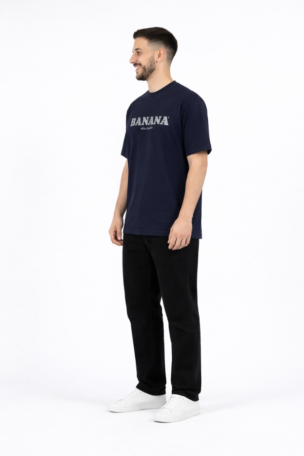 Men’s Navy Blue T-Shirt – Banana Print