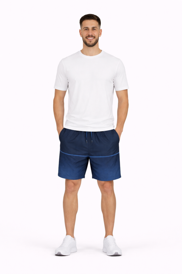 Men's Casual Drawstring Shorts – Blue