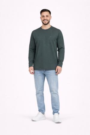 Men's Long Sleeve T-Shirt – Green | Tommy Hilfiger – L Men's Long Sleeve T-Shirt – Green | Tommy Hilfiger – L