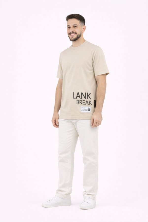 WR Men's Graphic Print T-Shirt – Beige – XL WR Men's Graphic Print T-Shirt – Beige – XL