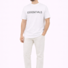 ESSENTIALS Men's Minimal Logo T-Shirt – White – XL ESSENTIALS Men's Minimal Logo T-Shirt – White – XL