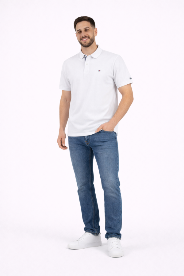 Tommy Hilfiger Men's Polo Shirt – White – XL