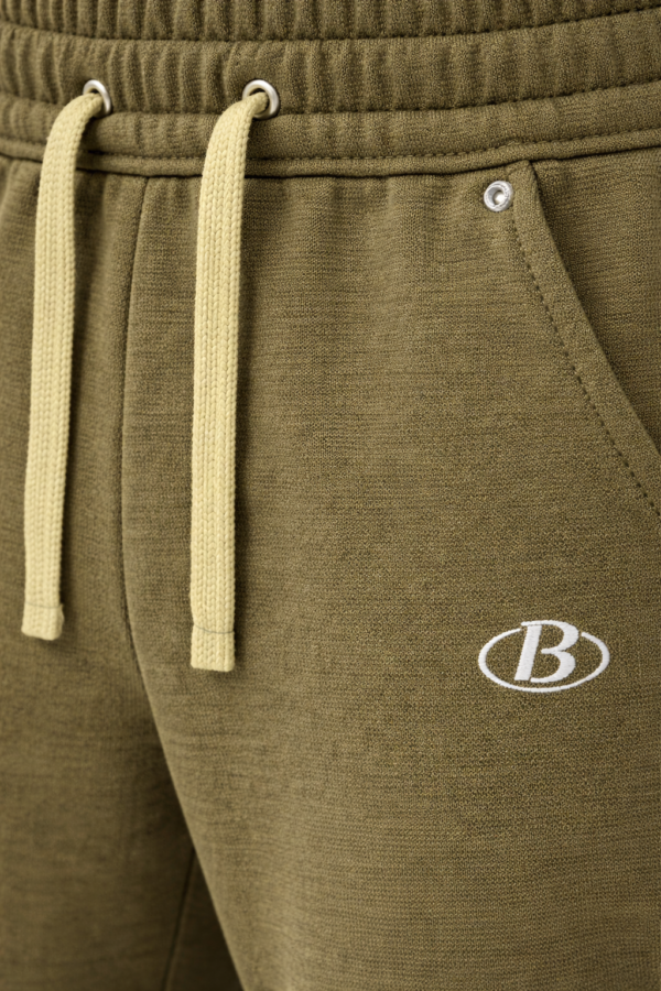 B Olive Green Casual Jogger Sweatpants for Men L & XL