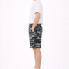 Men Black Grey Camouflage Streetwear Shorts - L