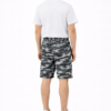 Men Black Grey Camouflage Streetwear Shorts - L