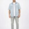 Men’s Short Sleeve Denim Shirt